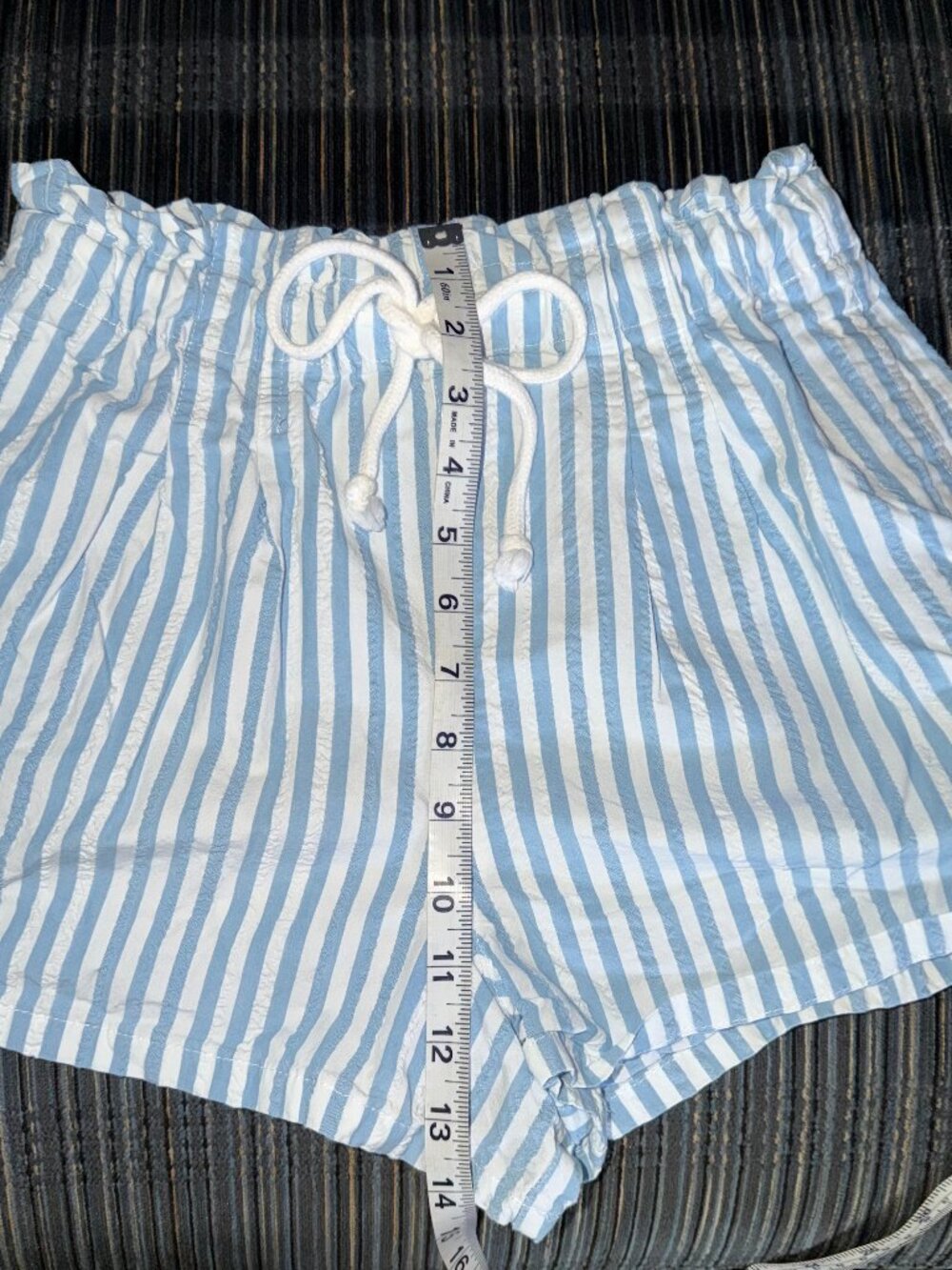 wild fable blue and white striped shorts - Picture 6 of 6